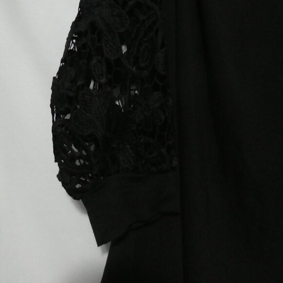 EMERY ROSE | 1XL | Black Off-Shoulder Lace Sleeve Top - Picture 12 of 14